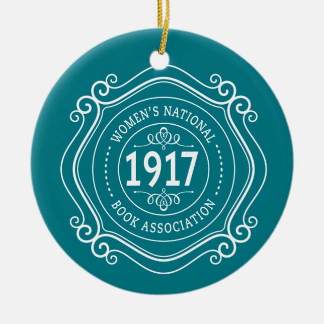 WNBA holiday ornament teal anniversary crest (Front)