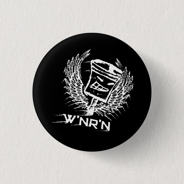 W'nR'n flying piston 3 Cm Round Badge (Front)