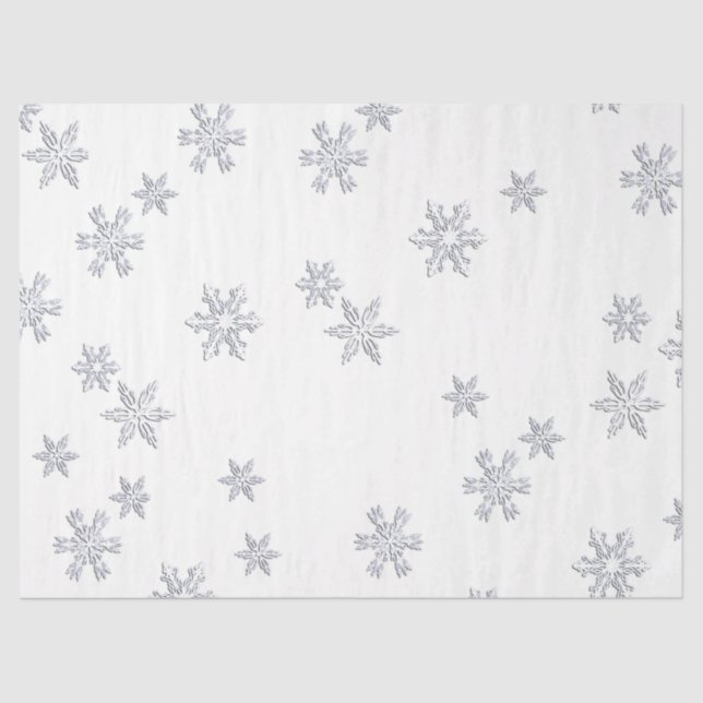Wnter Snowflake Background Decoupage Tissue Paper (Front)