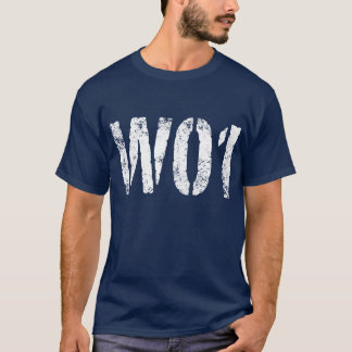 WO1 rank white distressed print T-Shirt