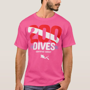 Wo 200Th Dive Diver Down Flag Scuba Diving T-Shirt