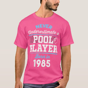 Wo 40 Year Old Pool Player 40Th Birthday Billiard T-Shirt