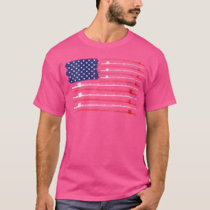 Wo American Flag Fishing Rod For Fishing Lover T-Shirt