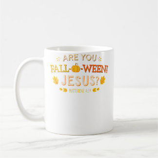 Wo Are You Fall-O-Ween Jesus Christian Autumn Hall Coffee Mug