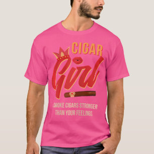 Wo Cigar Girl Cuban Cigar Smoking T-Shirt
