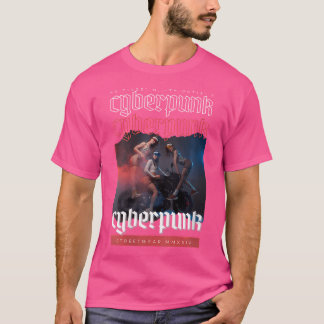 Wo Cyberpunk Babes Motorrad Futuristic Motorbike T-Shirt