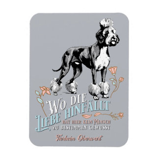 Wo die Liebe hinfällt Deutsche Doggen Version Magnet
