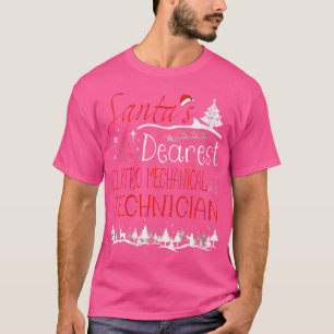 Wo Electro Mechanical Technician Xmas Job Funny Ch T-Shirt