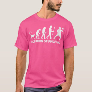 Wo Evolution Of Ping Pong Table Tennis T-Shirt