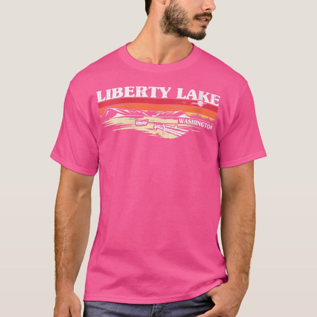 Wo Fishing Boating Camping Lake Vacation Liberty L T-Shirt (Front)
