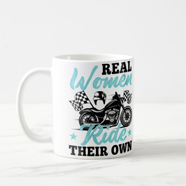 Wo Funny Motorcycle Lover For Women And Girls Moto Coffee Mug (Left)
