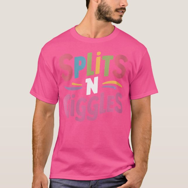 Wo Funny Saying Splits N Giggles Fun Bowling Bowle T-Shirt (Front)