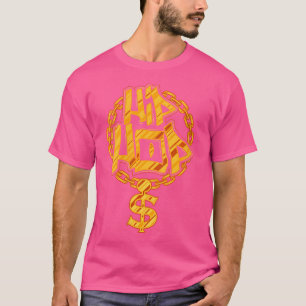 Wo Gold Necklace With Dollar Sign Hip Hop Rap Rap  T-Shirt