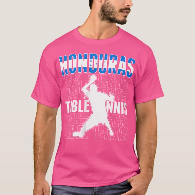 Wo Honduras Table Tennis Fans Jersey Honduran Flag T-Shirt (Front)