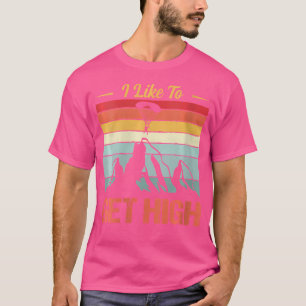 Wo I Like To Get High Skydiver Skydiving T-Shirt