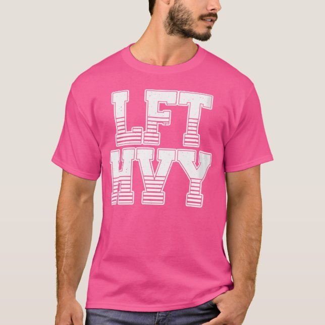Wo Lft Hvy Lift Heavy Weightlifting Barbell Gym Wo T-Shirt (Front)