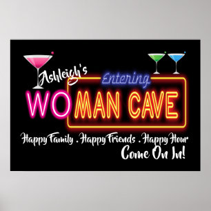 Wo - Man Cave Sign Poster