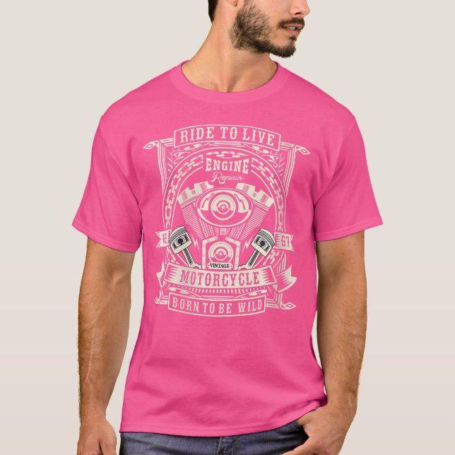 Wo Motorcycle Motorbike T-Shirt (Front)