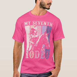 Wo My Seventh Rodeo 7 Year Old Girl Cowgirl 7Th Bi T-Shirt