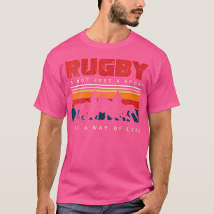 Wo Rugby Player And Tackle Down Or Touchdown For A T-Shirt