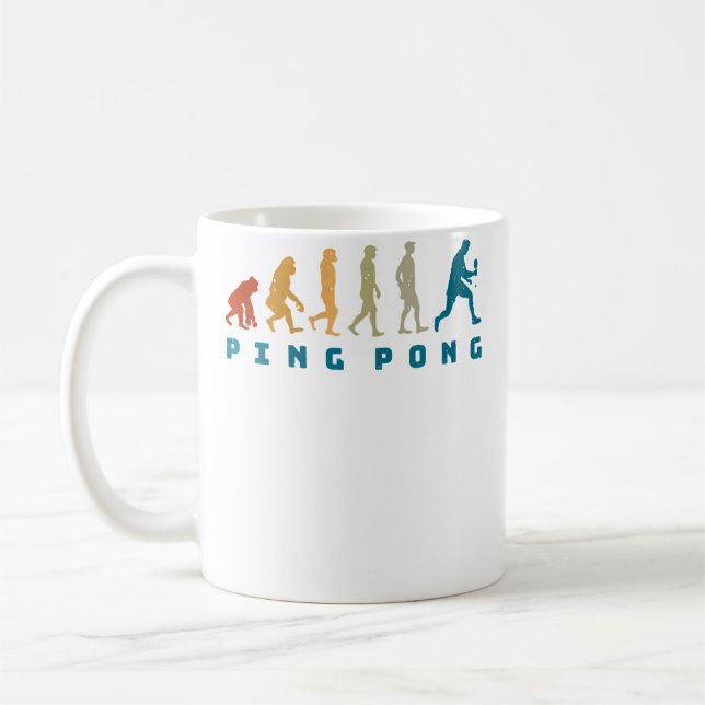 Wo Table Tennis Eolution Of Ping Pong Coffee Mug (Left)