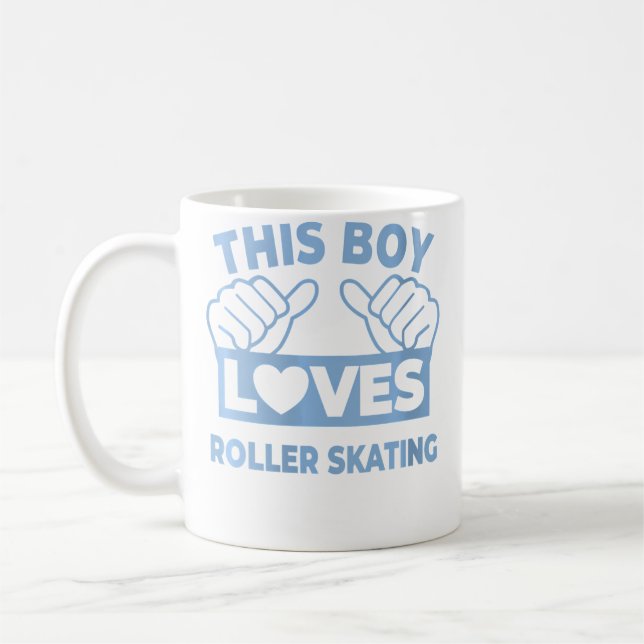 Wo This Boy Loves Roller Skating Roller Skating Ro Coffee Mug (Left)