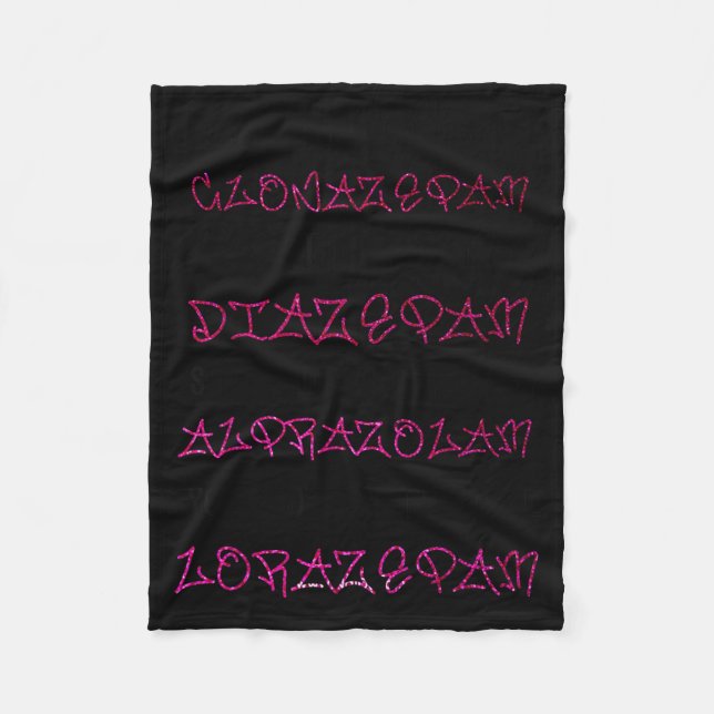 Woah Black Betty Clonazepam Woah Black Betty Diaze Fleece Blanket (Front)