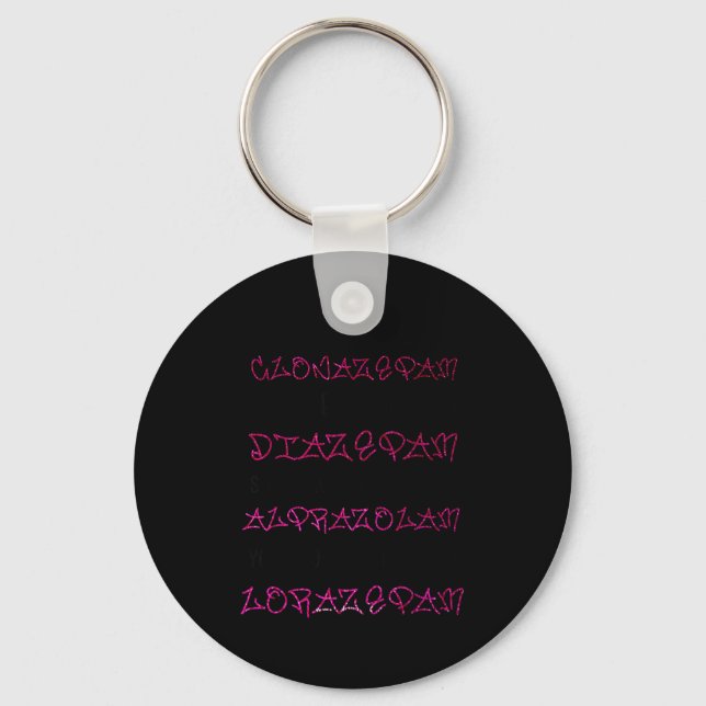 Woah Black Betty Clonazepam Woah Black Betty Diaze Key Ring (Front)