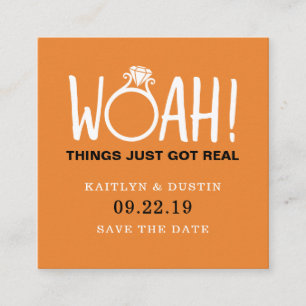 Woah Save The Date Enclosure Card