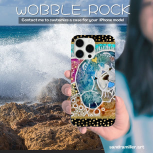 WOBBLE-ROCK Chow dog watercolor batik iPhone 16 Pro Max Case