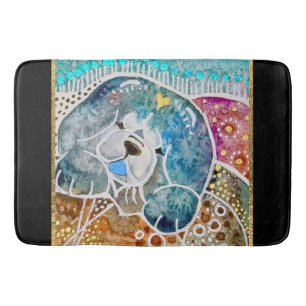 WOBBLE-ROCK Chow dog watercolor batik crate Bath Mat