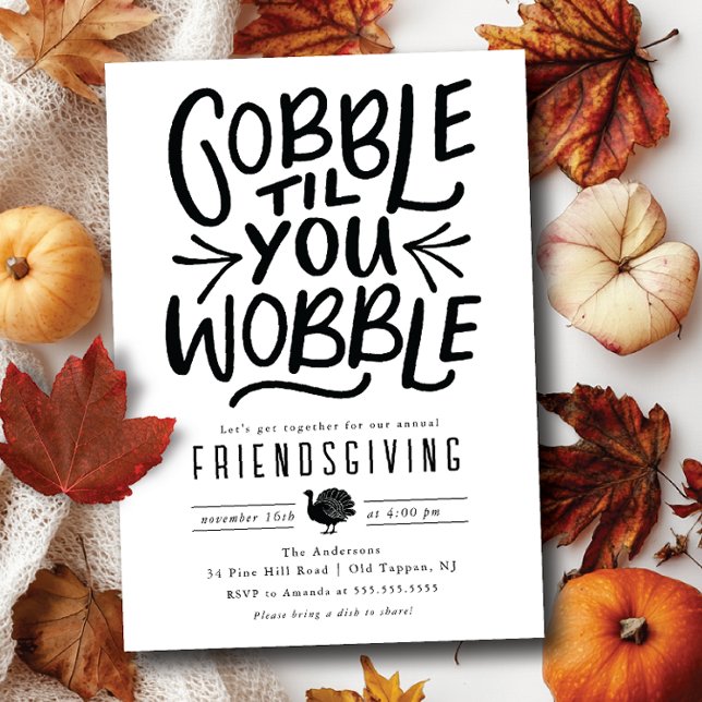 Wobble Together Thanksgiving Friendsgiving Invitation (Creator Uploaded)
