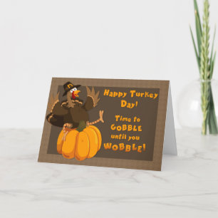 Wobbling Turkey Thank You Card