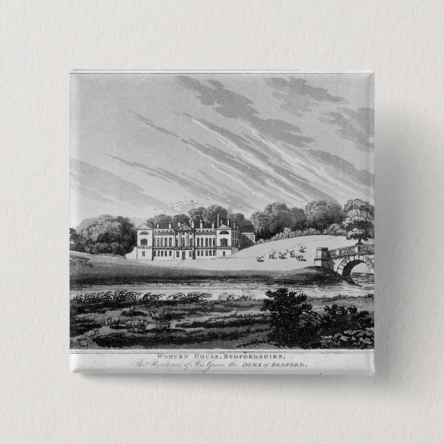 Woburn Abbey, Bedfordshire 15 Cm Square Badge (Front)