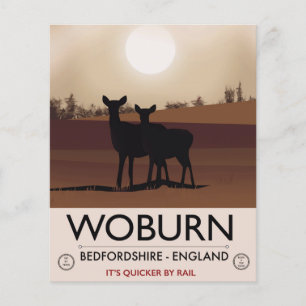 Woburn - Bedfordshire Vintage style travel poster.