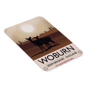 Woburn - Bedfordshire Vintage style travel poster. Magnet