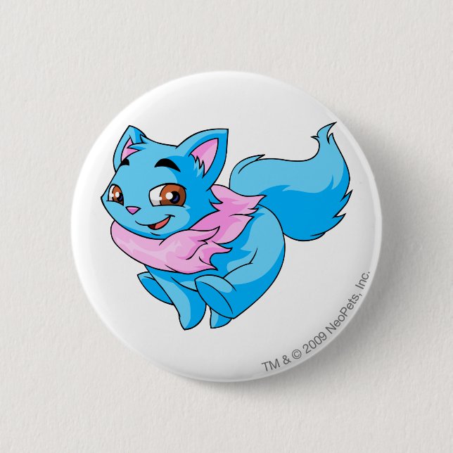Wocky Blue 6 Cm Round Badge (Front)