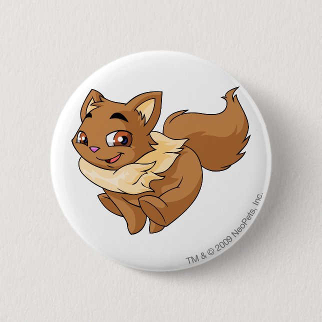 Wocky Brown 6 Cm Round Badge (Front)