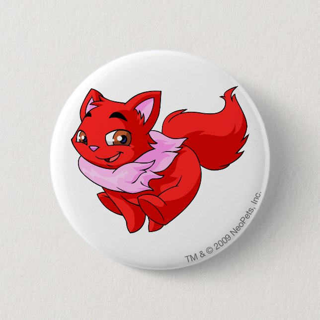 Wocky Red 6 Cm Round Badge (Front)