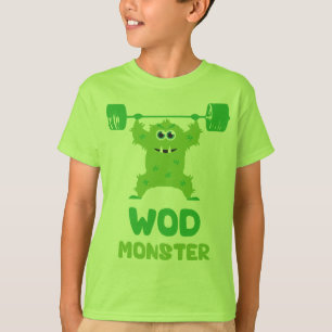 WOD Monster (Cute Barbell Snatch Monster) T-Shirt