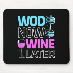 Wod Now Wine Later Bodybuilding Funny Gym Rat Mouse Mat