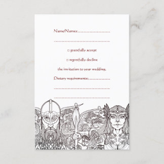 Woden & Fríge Wedding RSVP Invitation