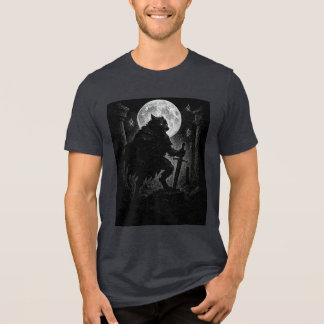 woft warrior on the full moon night Tri-Blend shirt