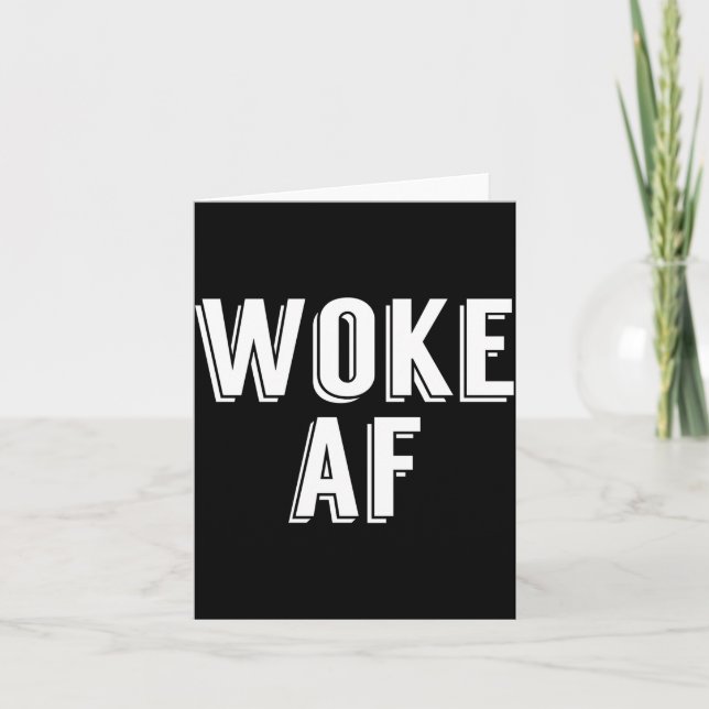 Woke Af Funny P Culture Womens  Card (Front)