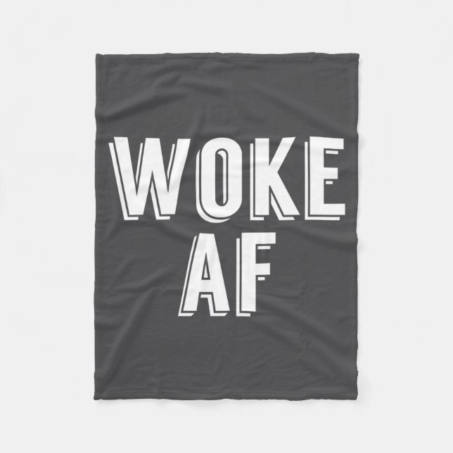 Woke Af Funny P Culture Womens  Fleece Blanket (Front)