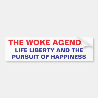 WOKE AGENDA BUMPER STICKER