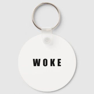 "WOKE" (BRIGHT) Button Keychain