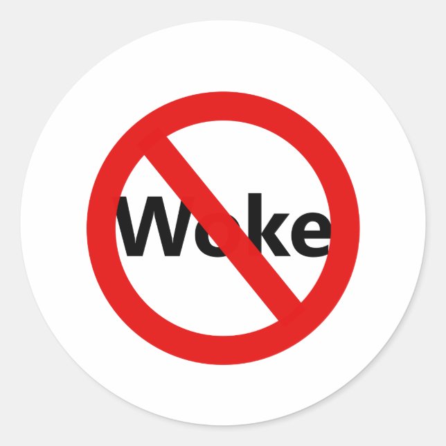Woke! Classic Round Sticker (Front)