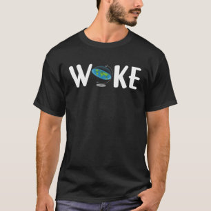 Woke Flat Earth Map Conspiracy T-Shirt