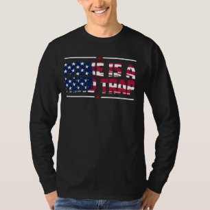 Woke Is A Mind Trap USA Flag T-Shirt